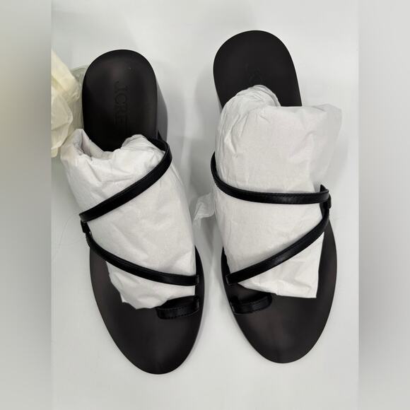 J.Crew Toe-ring block-heel sandals in leather - Picture 5 of 8